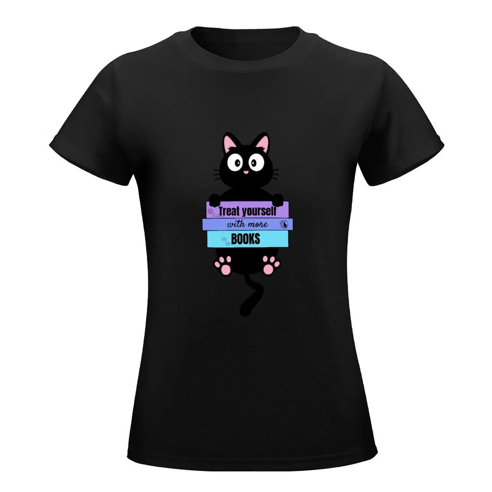 Treat yourself with more books T-Shirt aesthetic clothes graphics oversized Women clothes