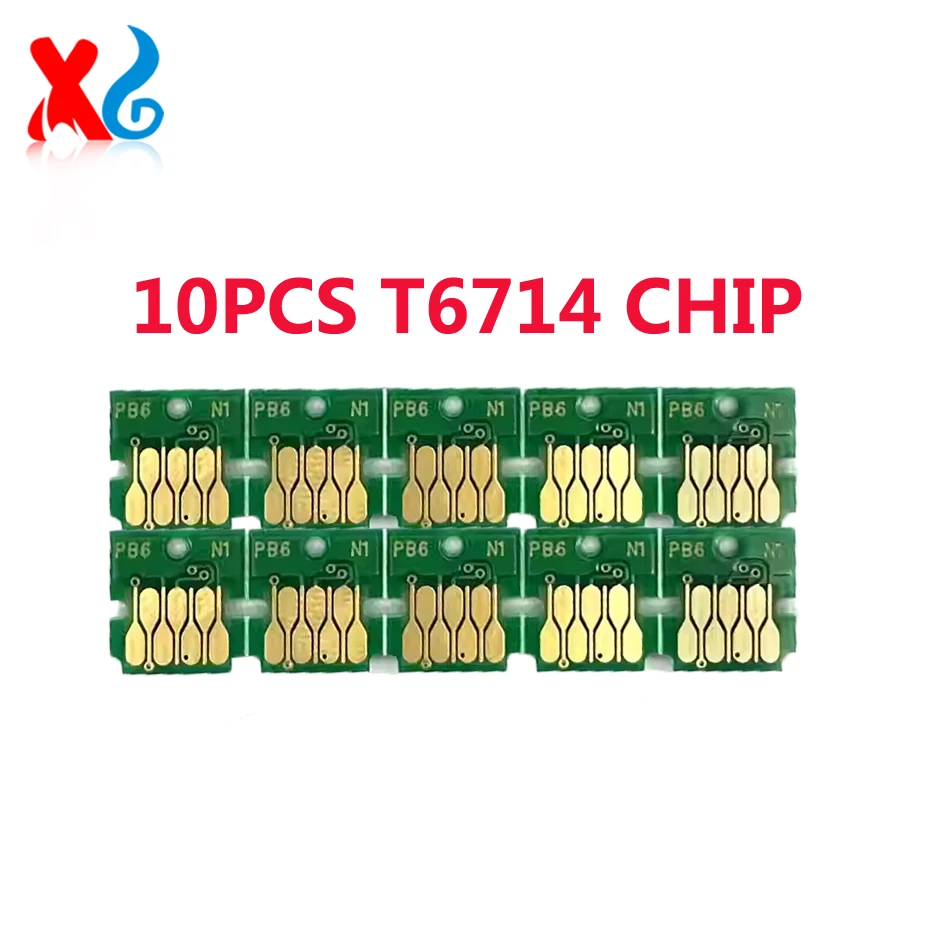 

10PCS T6714 Maintenance Box Chip For EPSON WorkForce Pro WF-C869RA C8690 C8190A C8190 C8610 C8690 C869 C878 C879 PX-S7110 S7070X