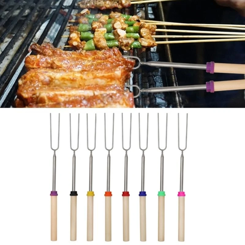 

K0EF 8×Marshmallow Roasting Sticks,Telescoping Smores Skewers Hot-Dog-Roasting Sticks
