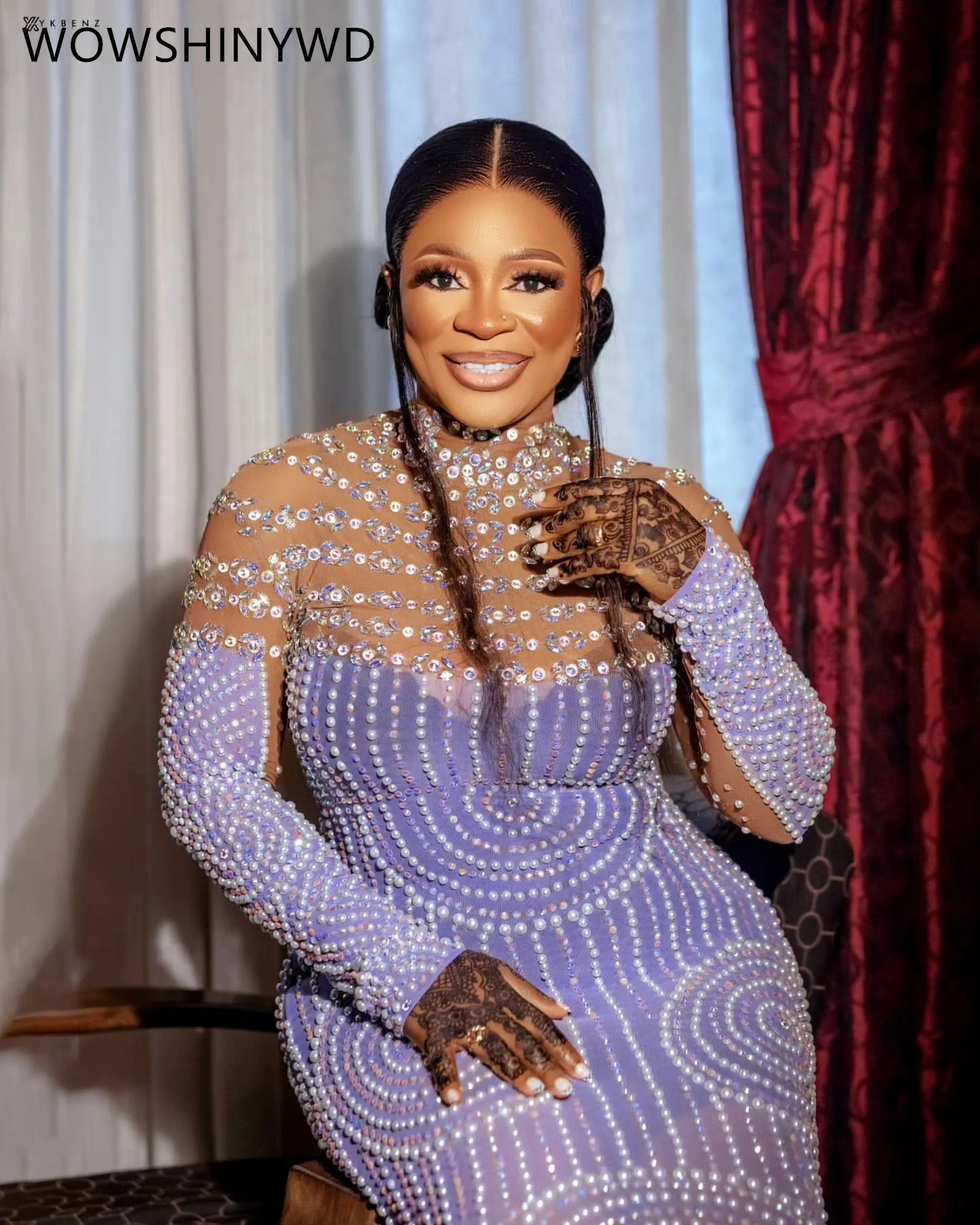 2024 Aso Ebi Mermaid Lavender Prom Dresses Beaded Crystals Evening Formal Party Second Engagement Birthday Gowns Dresses ZJ82