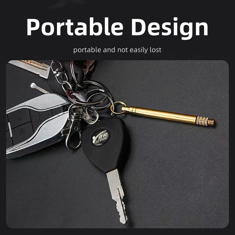 Portable Titanium Alloy Toothpick Brass Creative Combination Stainless Steel Portable Toothpick Fruit Toothpick Outdoor Tool