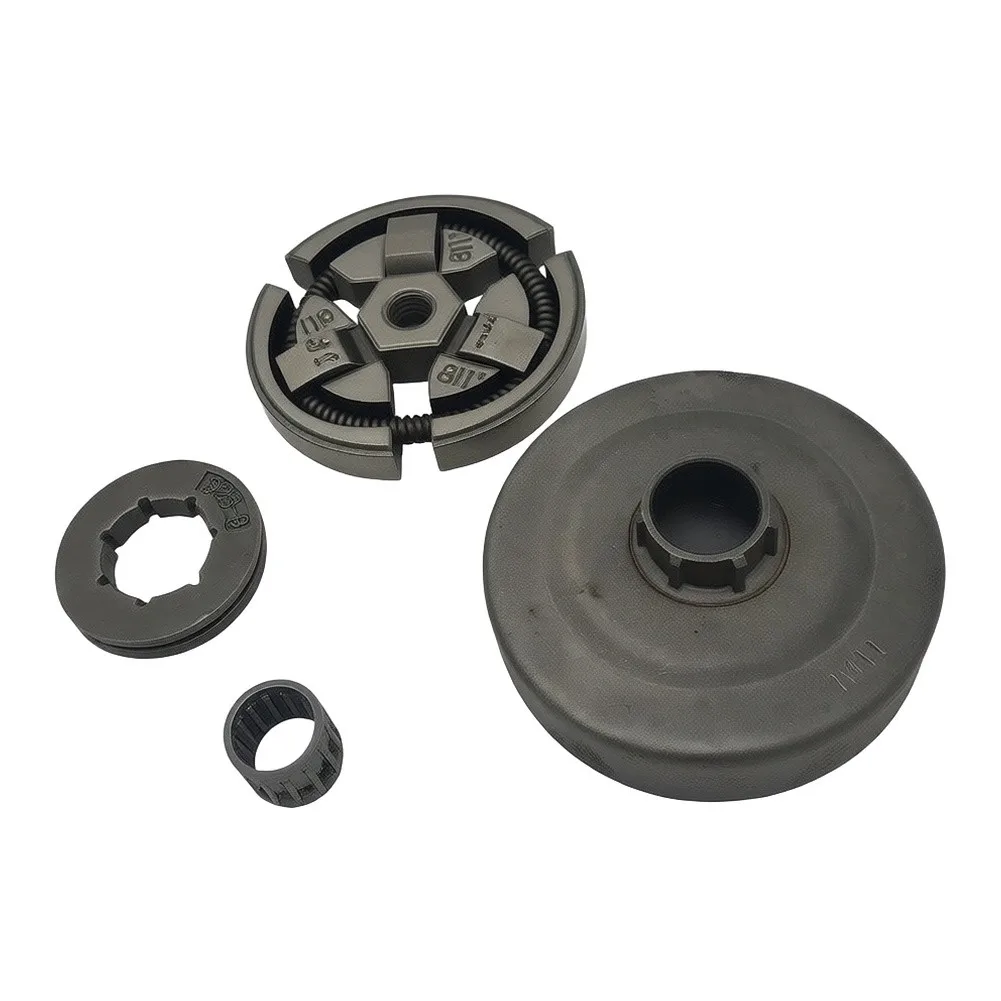 for HUNDURE Clutch Drum Sprocket Pulley with 8 Tooth Roller Bearing Metal Construction Grey Color 0.325 in Pin Distance