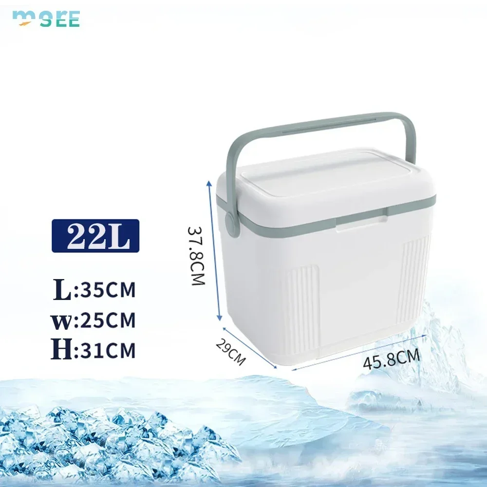 SeeMore Picnic Fishing Boat Barbecue Cooler Hard Insulated Portable 22 Liter Ice Chest Box For Beverage Camping