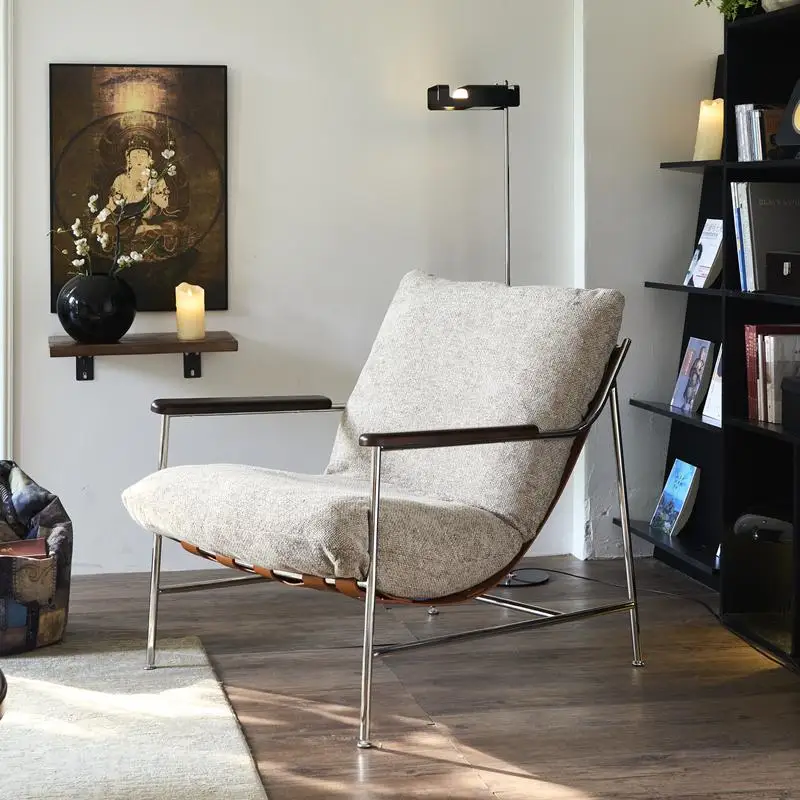 

Single sofa chair, lazy living room, light luxury bedroom, balcony, lounge chair, can be removed and washed