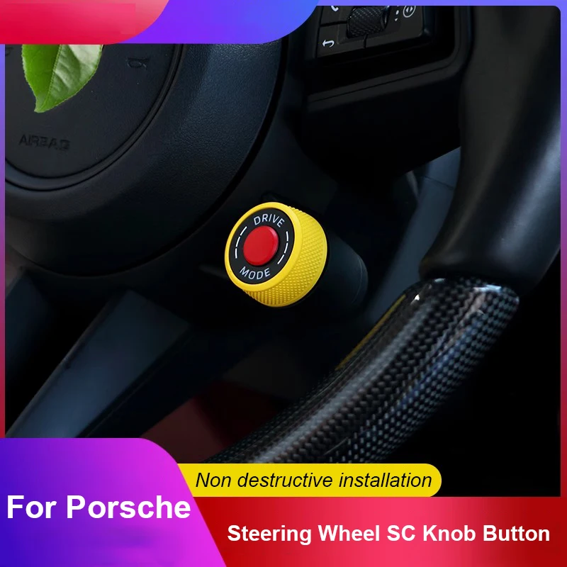 Multicolour Car Automobile Steering Wheel SC Ejection Knob Button For Porsche Cayenne Panamera 2017-2025 Macan 911 718 Taycan