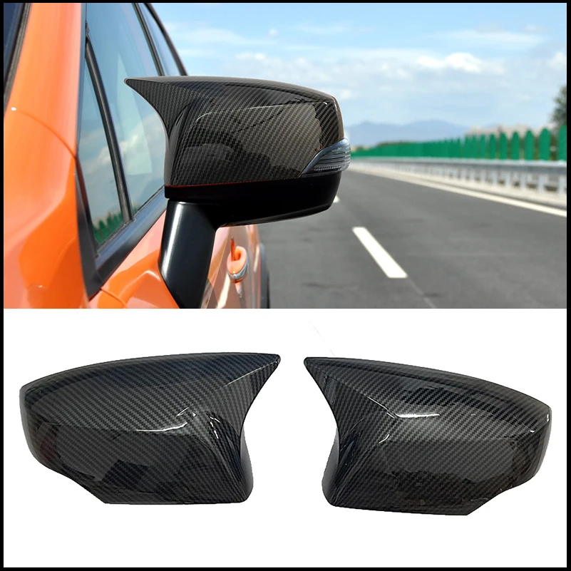 

For Subaru XV 2012~2016 Rearview Mirror Cover Cap Trim With OX Horn Decorate Car Styling Auto Accessories