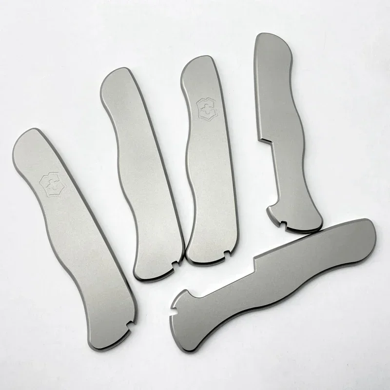 

A Pair Titanium Alloy Plate Handle with Logo, Suitable for Victorinox 111mm Swiss Army Knives