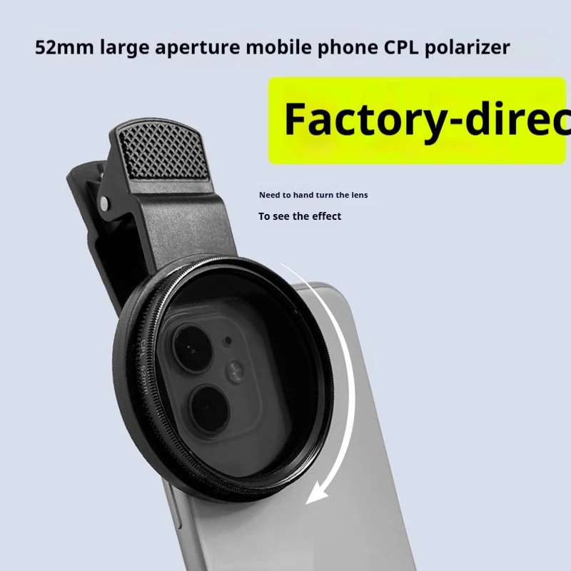 

52mm Mobile Phone CPL Polarizer to Reflect Remove Reflection Glass Water Surface General CPL Polarizers