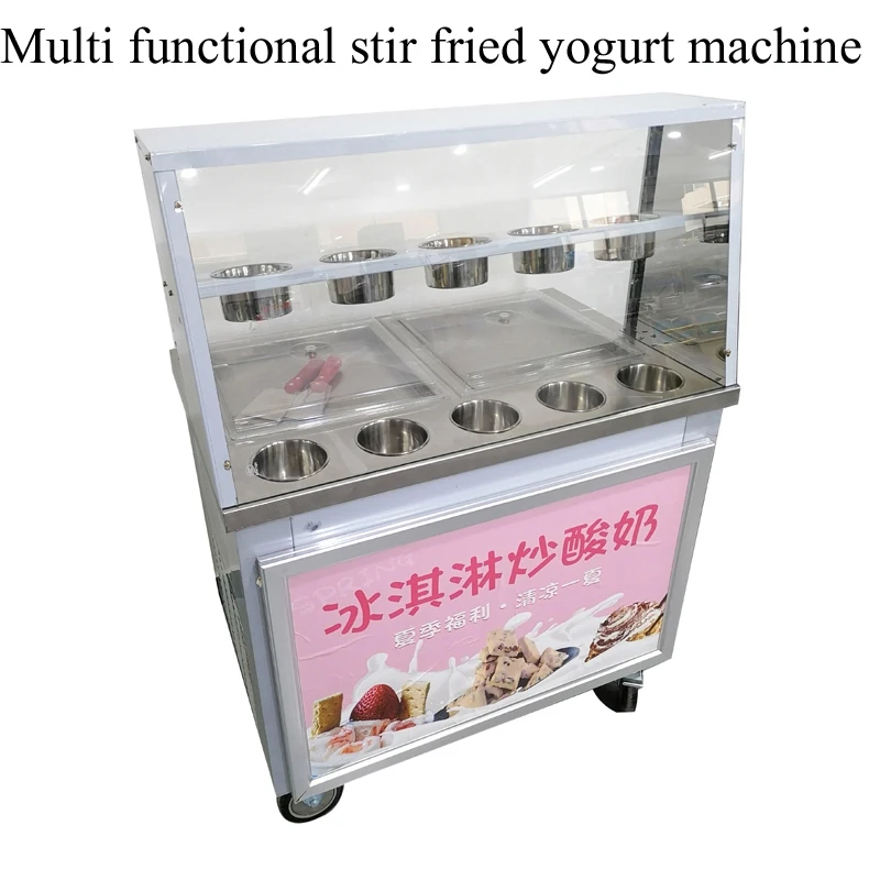 

304 Stainless Steel Stir Frying Ice Machine DIY Ice Cream Desserts Are Suitable For Afternoon Tea Is A Summer Cooling Food Tools