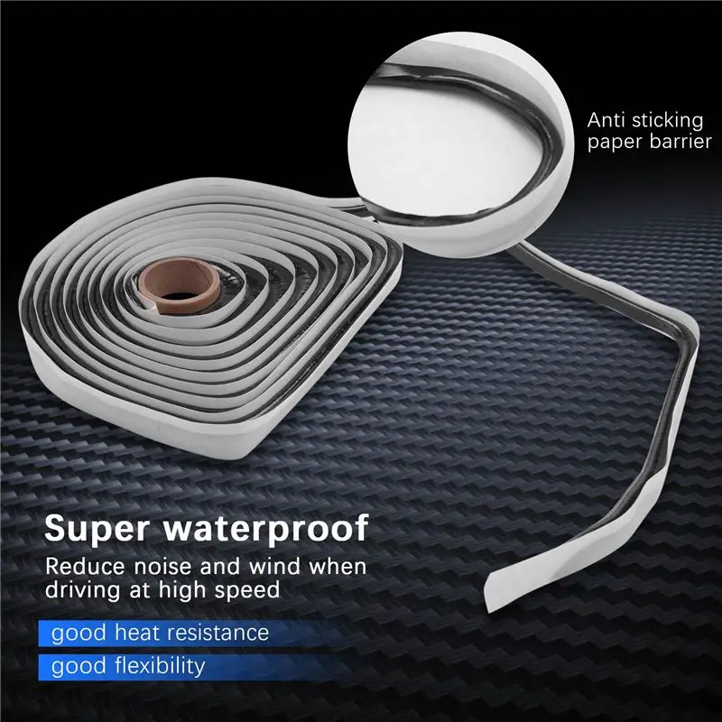 Aug. 15FT Butyl Rope Butyl Rubber Sealing Tape Is Suitable For RV Headlight Window, Door Panel Windshield