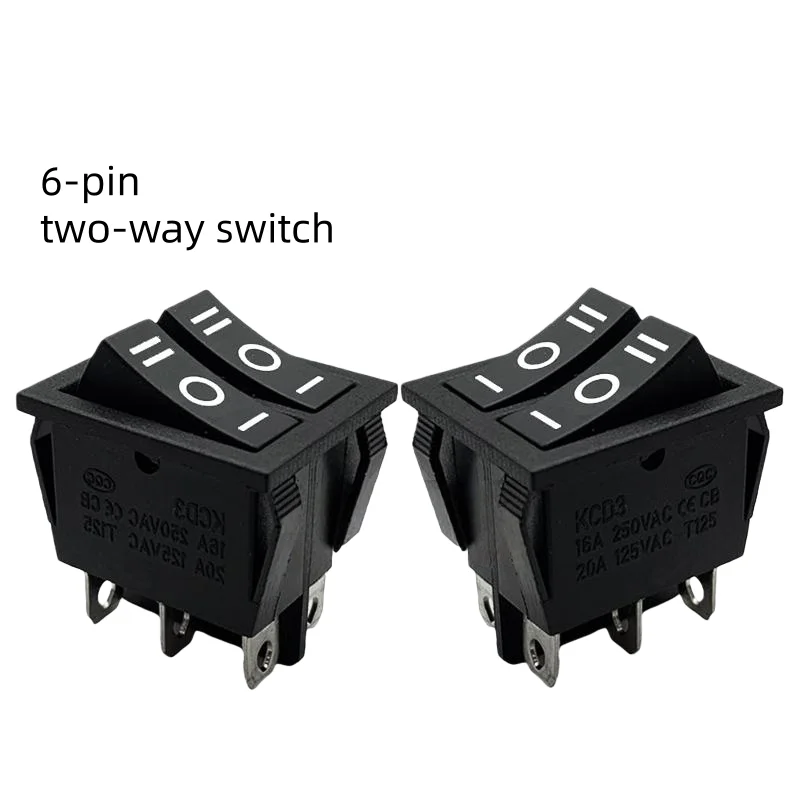 1-10pcs For Electric oven brazier heater baking stove heater high current rocker two-way switch Connector 20A 6pin