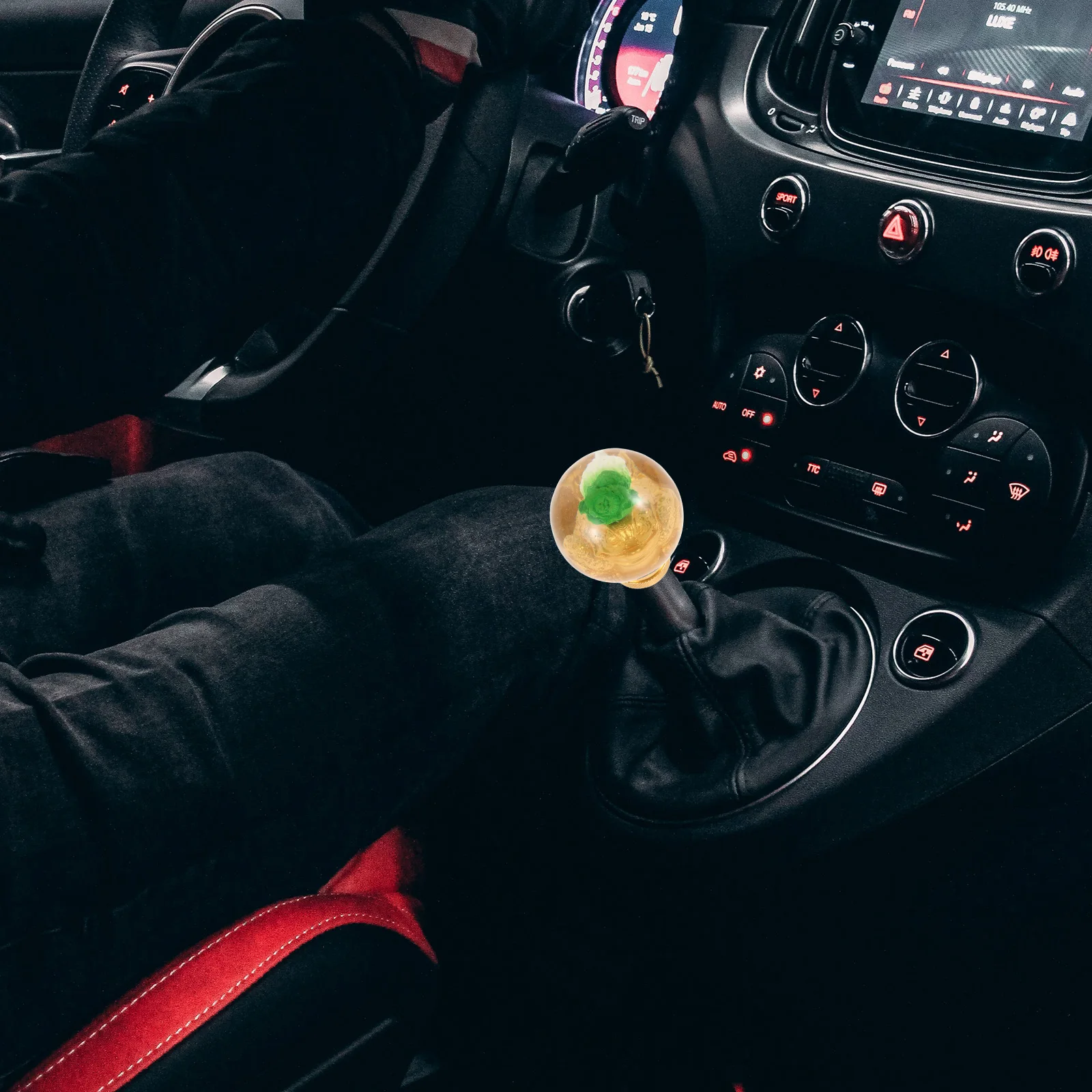 

Manual Shift Ball Gear Knob Round Funny Car H Modification Head Interior Decor Unique Design Resin Material Classic