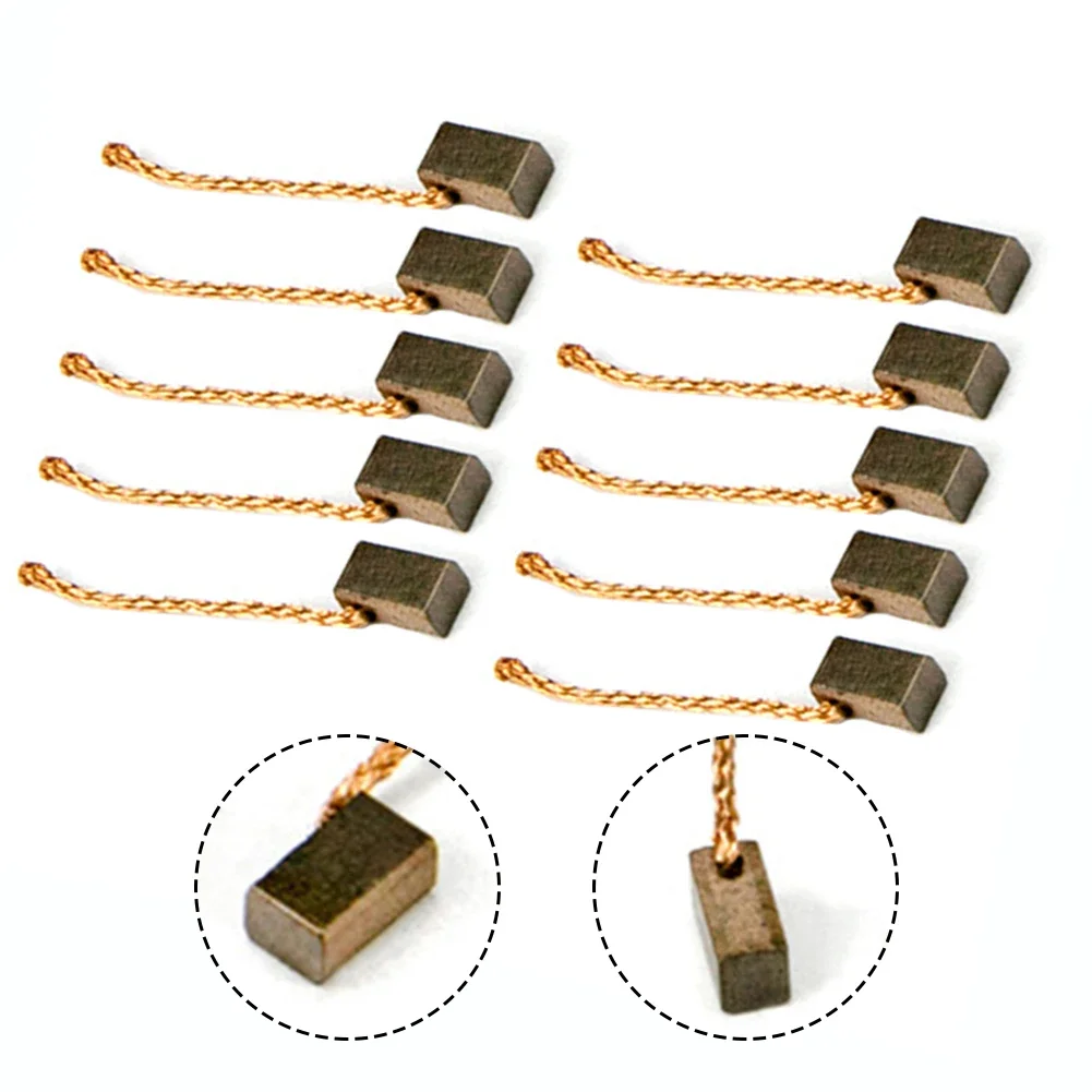 Imagem -02 - Escova de Carbono para Motor de Batente de Carro Escova de Cobre Alto Resistente ao Desgaste 4*5*8 mm Equipamento de Oficina Acessórios de Ferramentas Elétricas com 10 Peças
