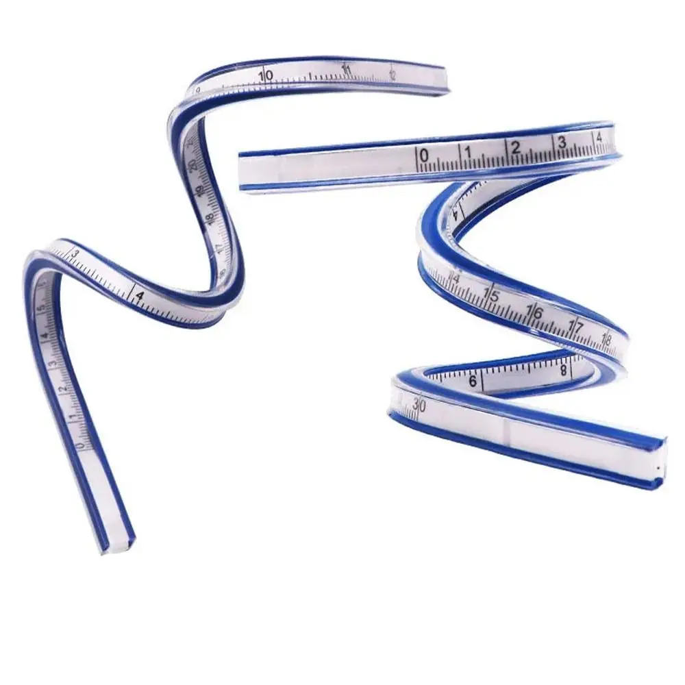 Plastic Snake Shaped Ruler Flexible 30cm 40cm 50cm 60cm Curve Ruler Serpentine Professional Flex Curved Ruler