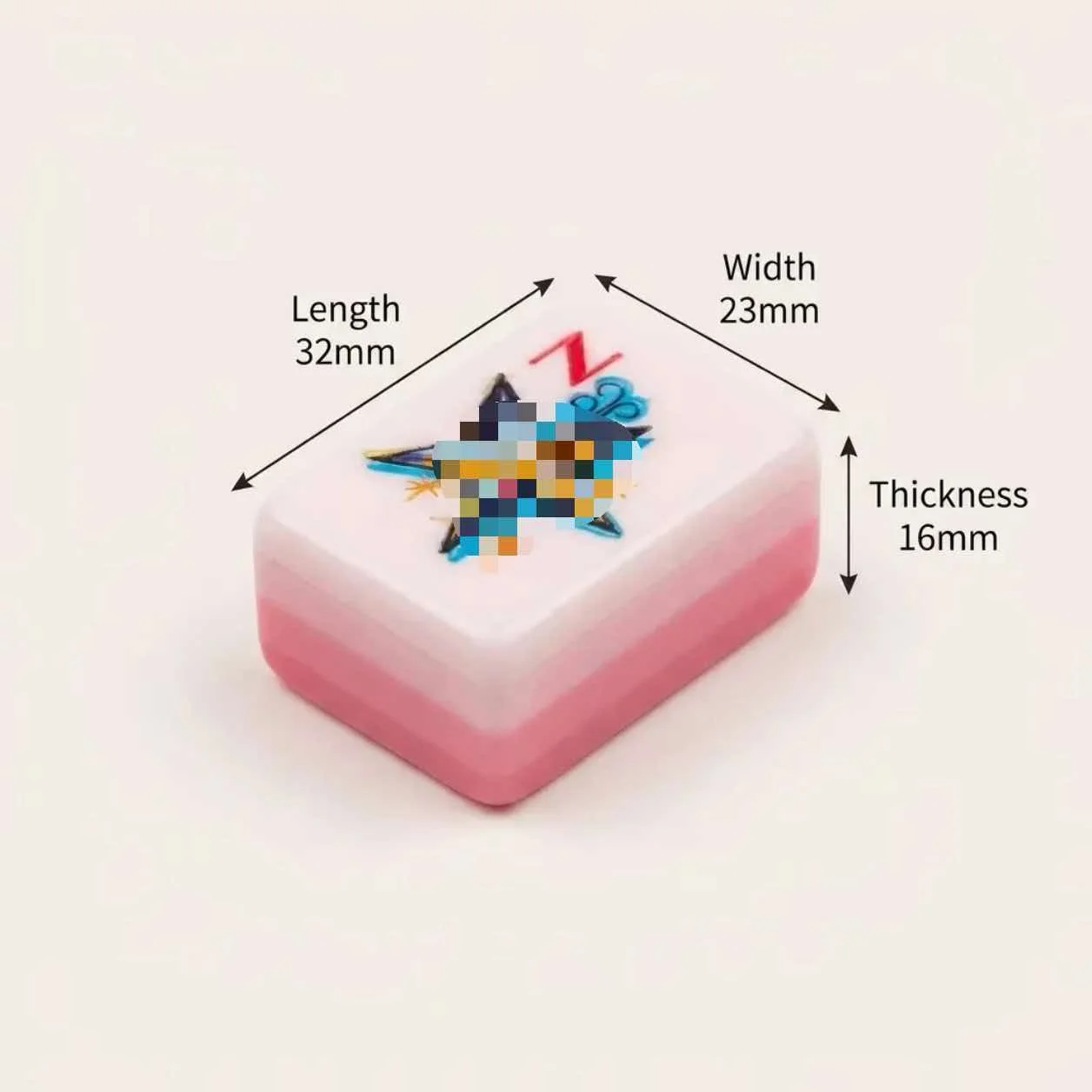 Luxury 4 Layer Pink Gradient Acrylic American Mahjong Set 160Pcs Cute Candy Dessert Star Pattern Hand Rubbed Mahjong Tiles