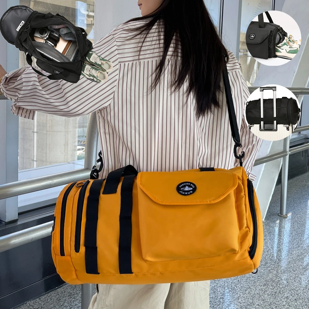 

Unisex Casual Travel Bag Large Capacity Crossbody Bag Hand Luggage Bag Wet-Dry Separated Fitness Tote Bag