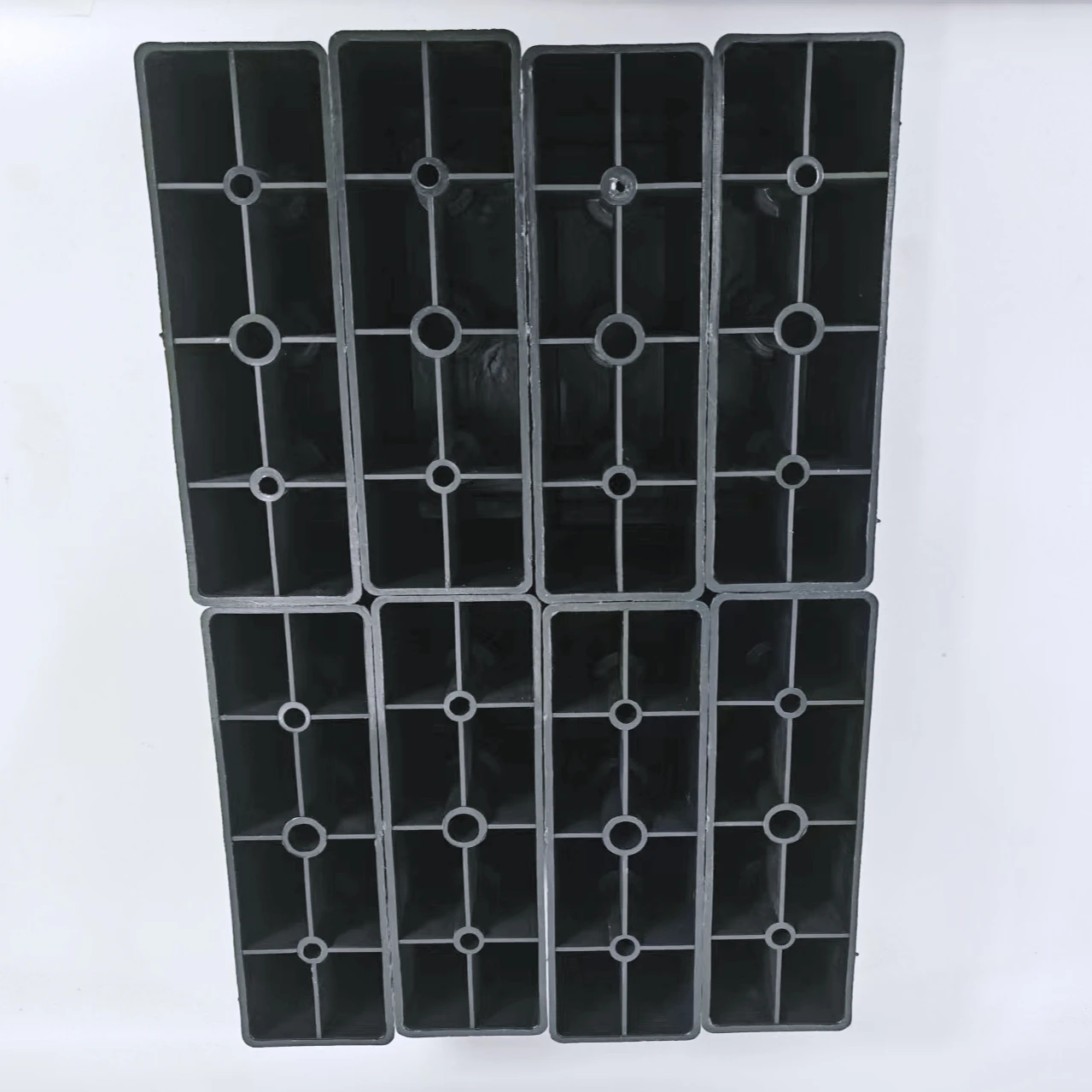 8pcs 5/7.5cm Plastic Sofa Legs Bed Legs Support Legs Black Cross Shaped Support Feet Moisture-Proof and Height Increasing Feet
