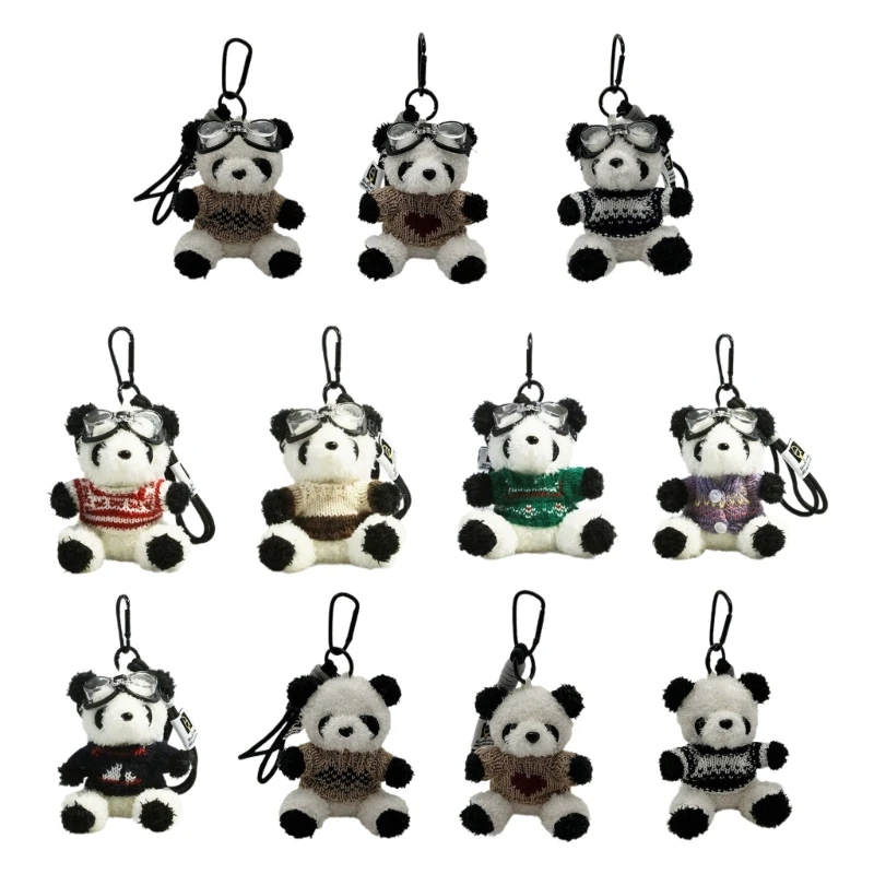 

Fast Reach Cartoon Animal Bag Pendant Anime Figure Keychain Panda Keyring Bear Model Pendant Stylish Women Girls