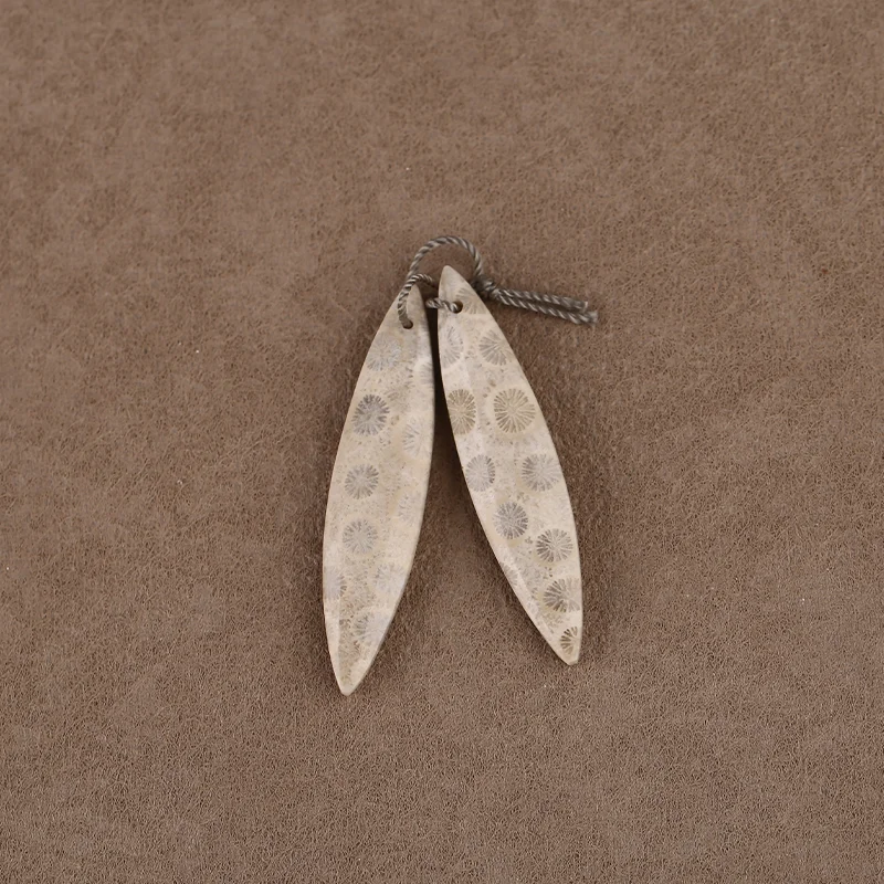 Natural Stone Indonesian Coral Earring Bead,Earrings Accessories For Women,Fashion Jewelry DIY Making 29x18x4mm 5g