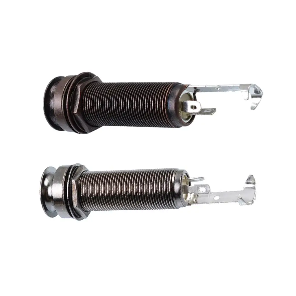 Metal Guitar Endpin Output Jack 1/4 Inch Cylinder Socket for Acoustic Guitar Repair Parts