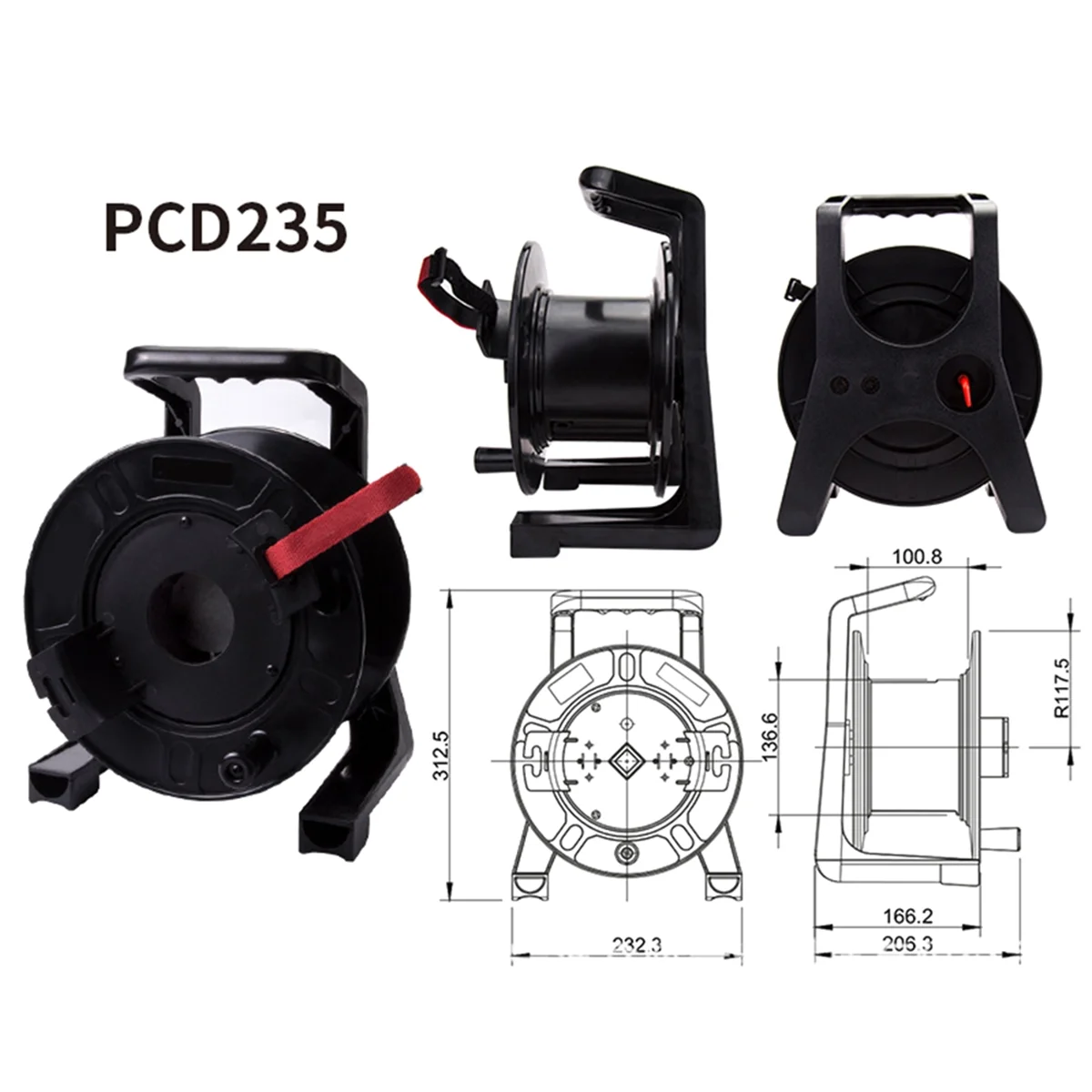 

New 3C-High Quality Polymer Plastic Cable Reel Optical Fiber Empty Disk Unbreakable Mobile Cable Drum PCD235