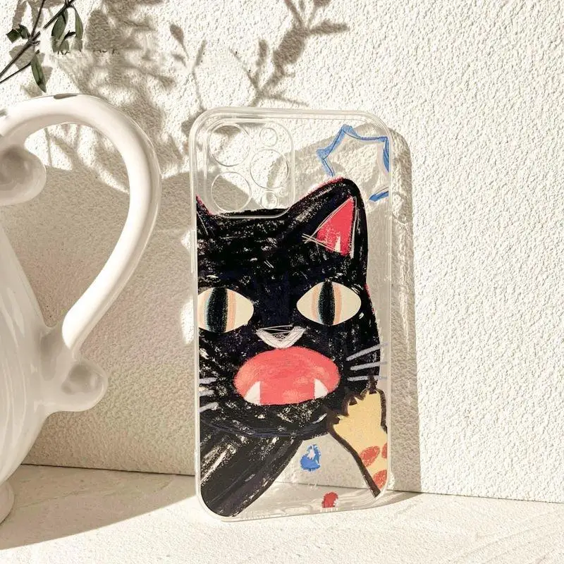 Cute Cat Case For Infinix Note 12G96 30 30i 30VIP PRO 10 11 12 Pro TECNO POVA 2 3 4 5 6 LIE CAMON 20 19 NEO PRO Cover Clear