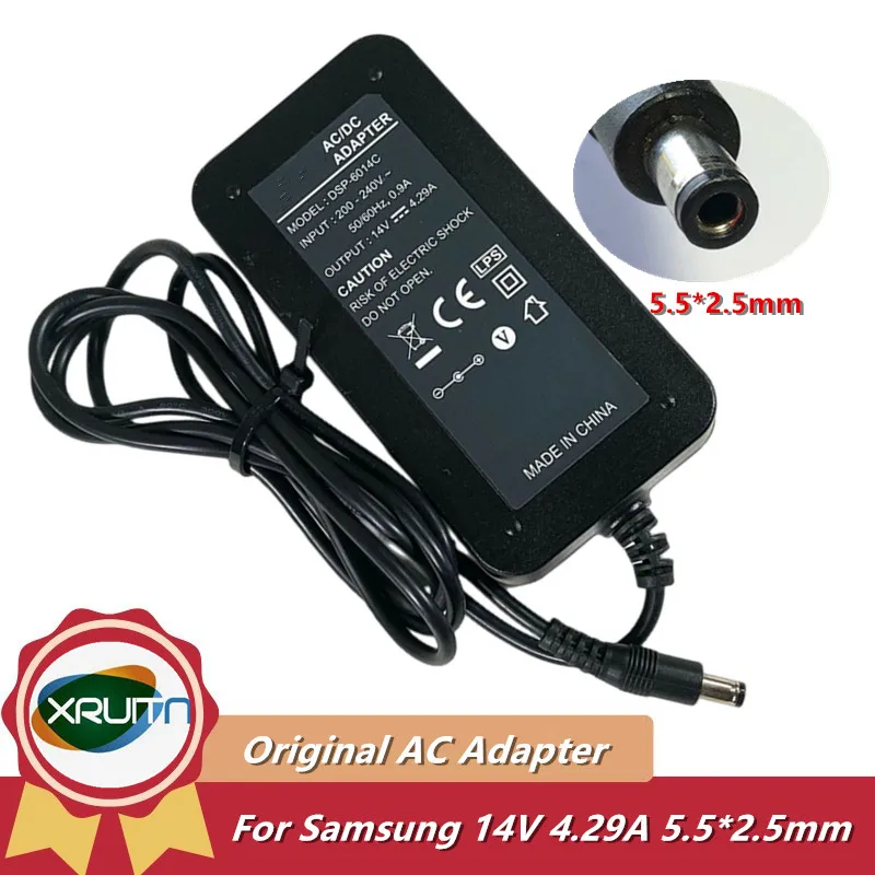 Used Genuine AC DC Adapter DSP-6014C DSP-6014A Charger for Samsung Unity Media Horizon SMT-G7400 Power Supply 14V 4.29A