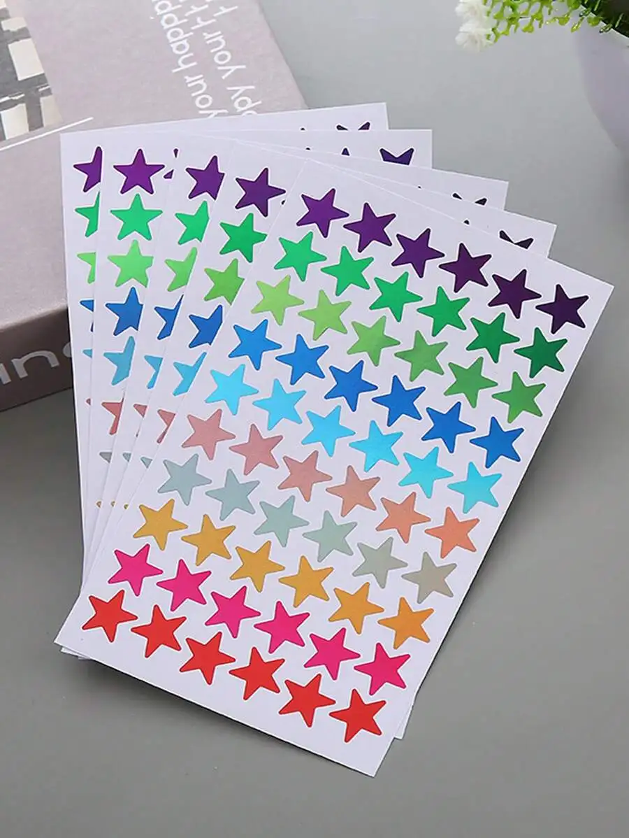 

10pcs Colorful Laser Star Shaped Flash Stickers For Kids Reward Or Decoration,School Supplies,Back To School