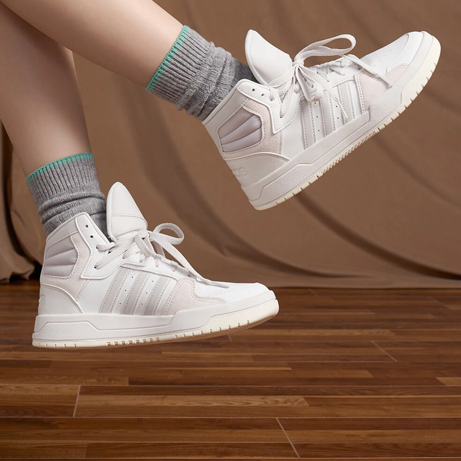 

Adidas genuine spring new men's and women's high top casual sports board shoes ID6005