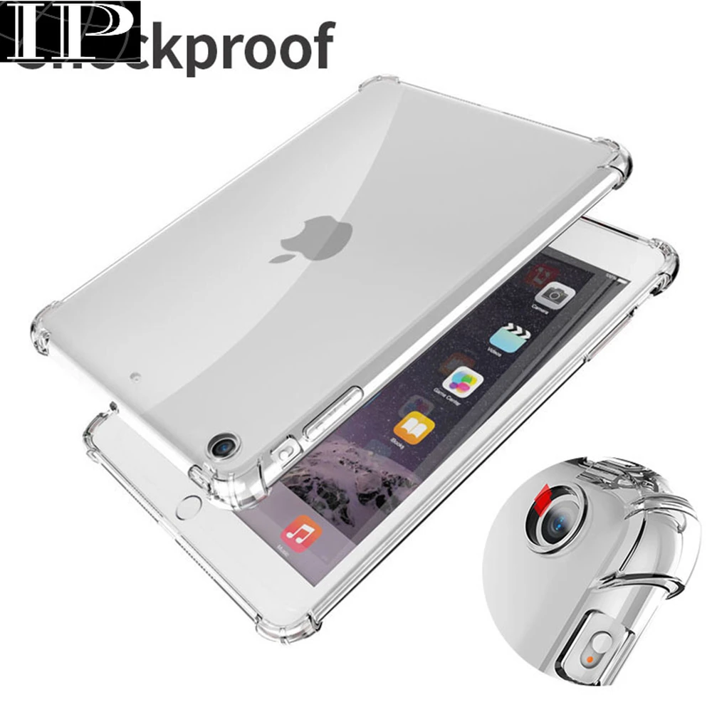 

Shockproof Silicone Case For Apple iPad 9.7 10.2 10.9 2th 3th 4th 5th 6th 7th 8th 9th 10th Generation Flexible Transparent Cover