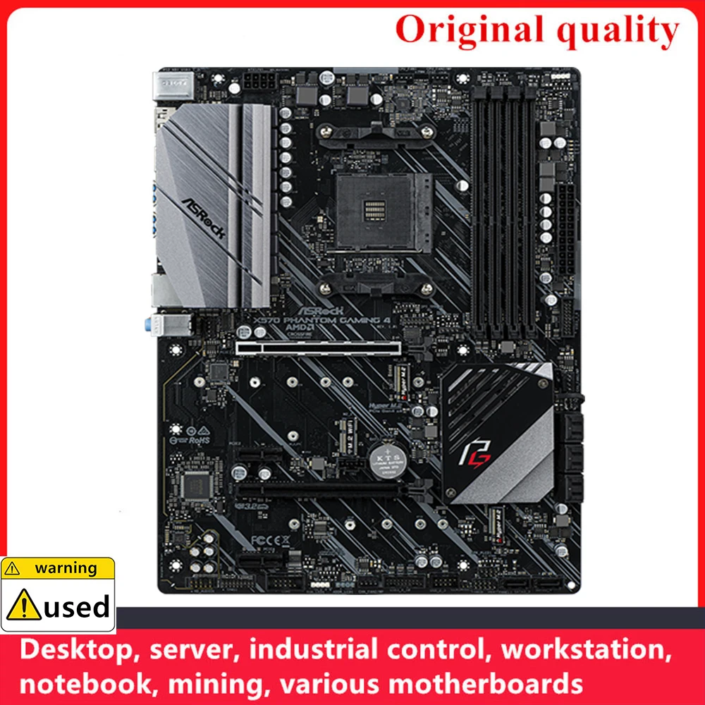 Used For ASROCK X570 Phantom Gaming 4 Motherboards Socket AM4 DDR4 128GB For AMD X570 Desktop Mainboard M,2 NVME USB3.0