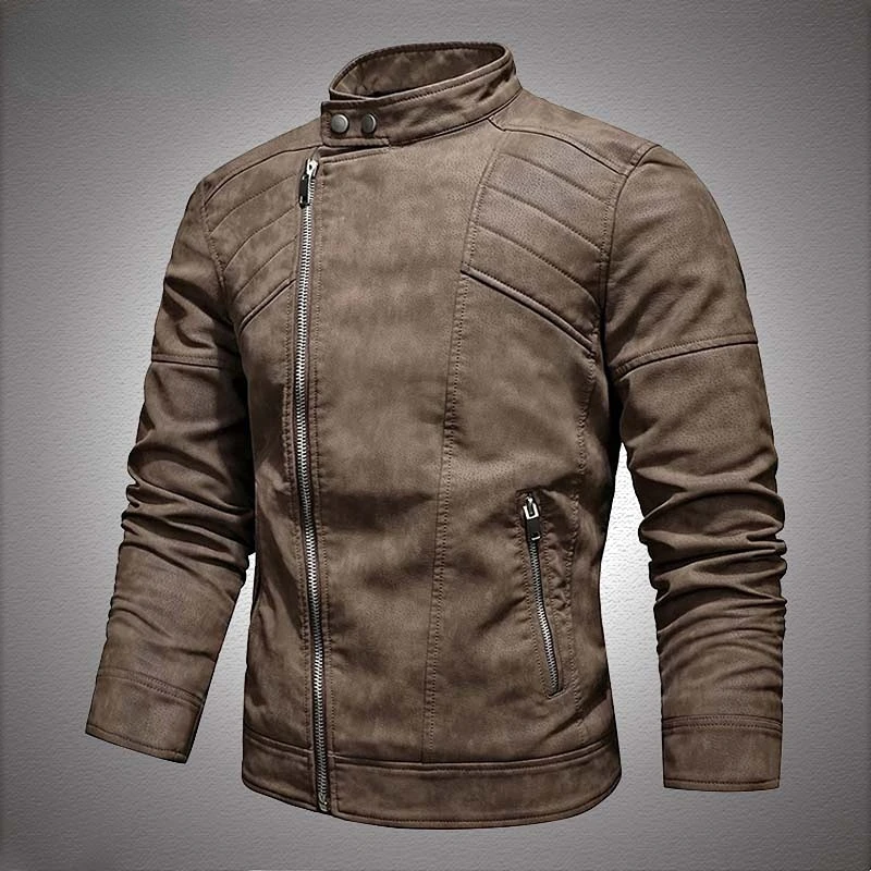 

2026 Fashion Leather Jacket Men Winter Fleece Warm Zipper Motorcycle Coats Mens Fashion New Biker PU Jackets Slim Overcoat