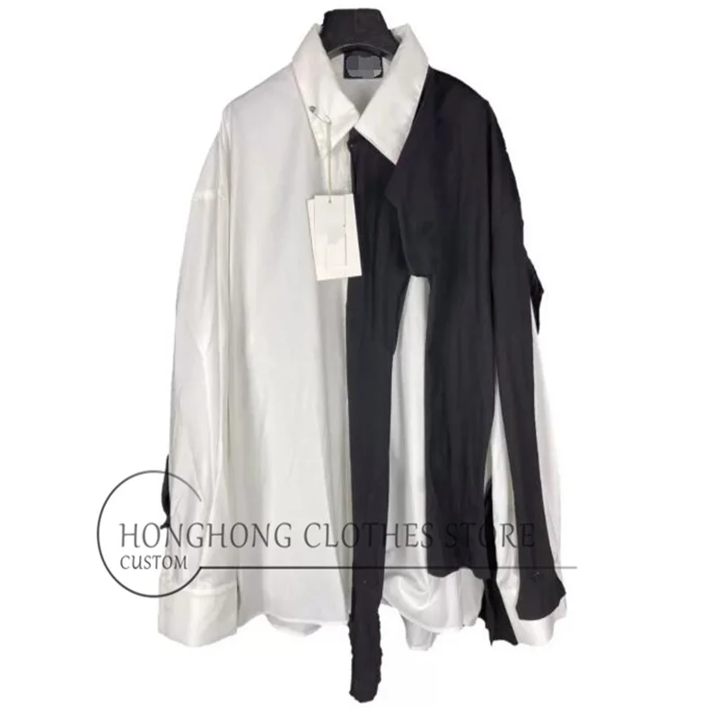 Deconstructed Design Silhouette Loose, Dark, Irregular, Handcrafted Custom Shirts for Men and Women