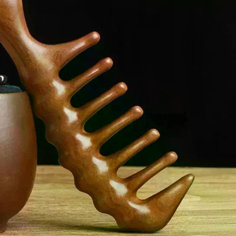Natural Sandalwood Hair Combs Anti-static Wooden Comb Massager Long Wide Tooth Detangle Care Household Gift