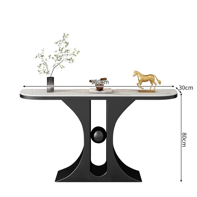 Mesa de Esquina de Lujo para Entrada, Mesa de Consola de Metal de Diseño Glamuroso para Pasillo, Mesas Modernas de Mármol Tavolo Quadrato, Muebles para Sala de Estar