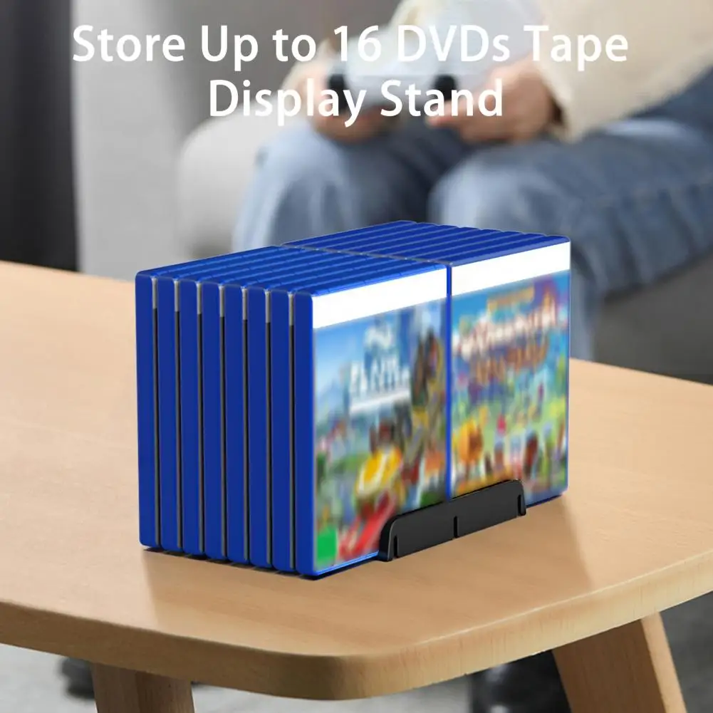 Scatola portaoggetti DVD con cuscinetti antiscivolo Organizer da scrivania espandibile custodia per videogiochi con montaggio a parete a 16 slot per PS5 per interruttore per
