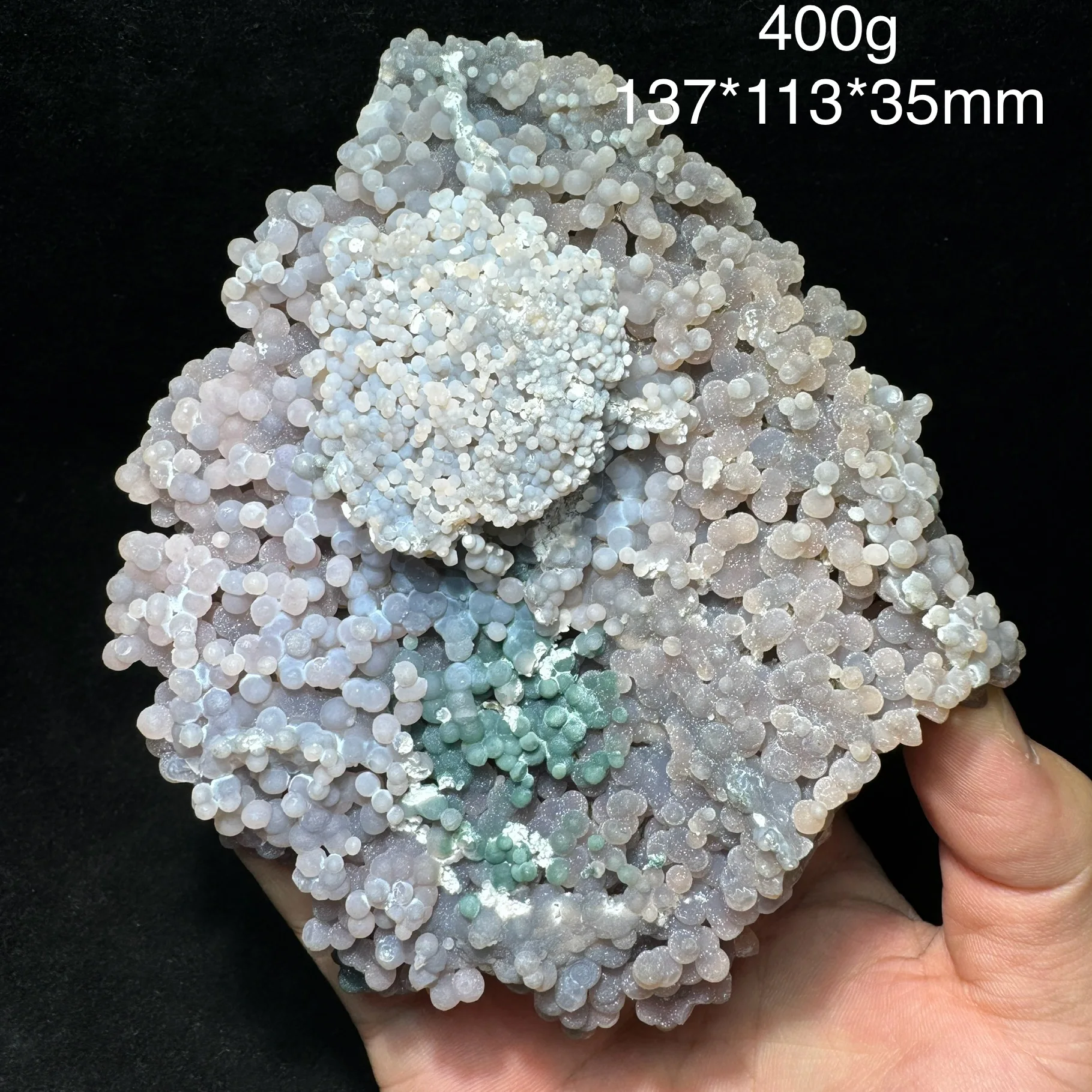 400g Natural Shiny Grape Agate Mineral Specimen