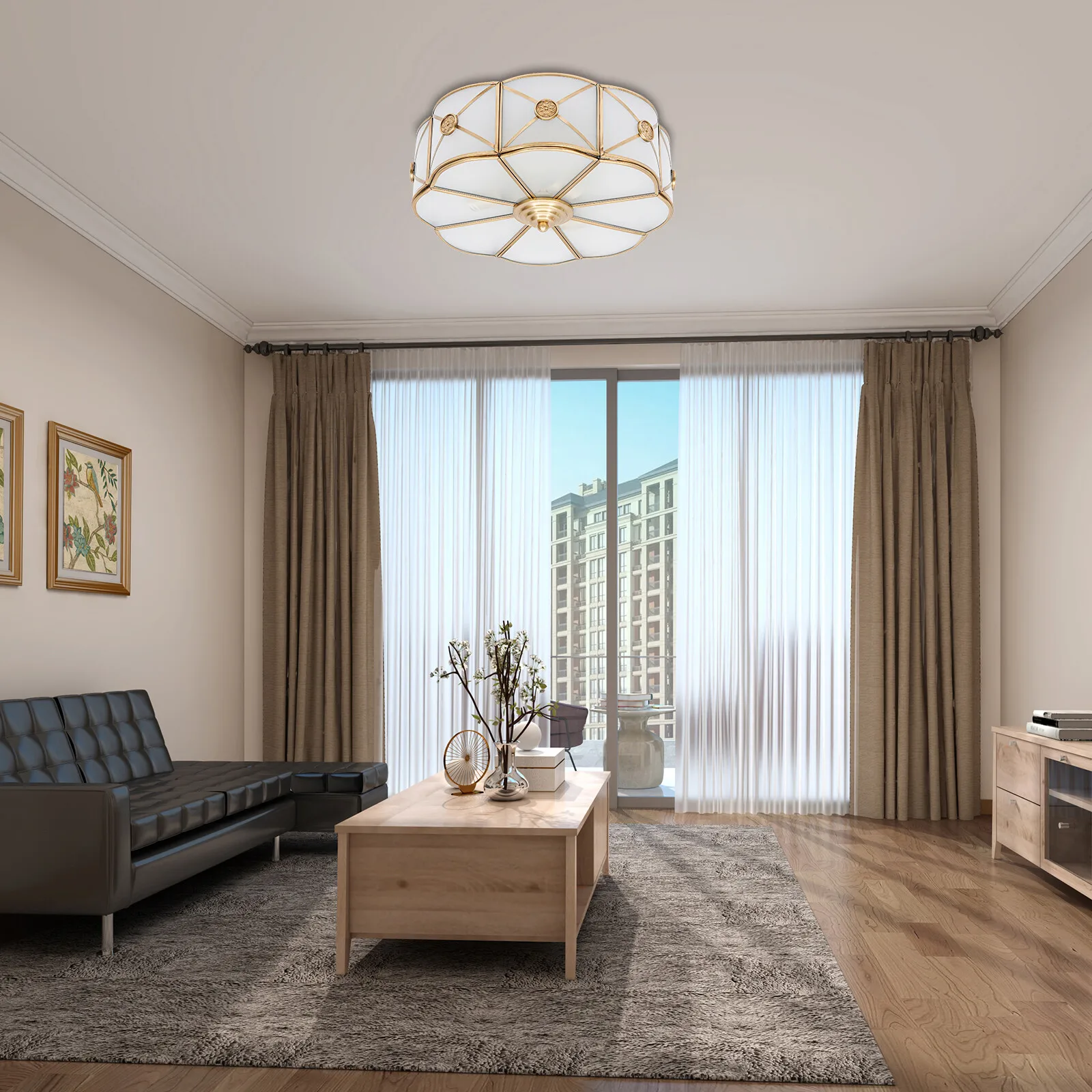 

Светодиодный подвесной светильник в форме цветка, потолочная люстра с регулируемой яркостью, светильник для гостиной, столовой, освещение домашнего декора