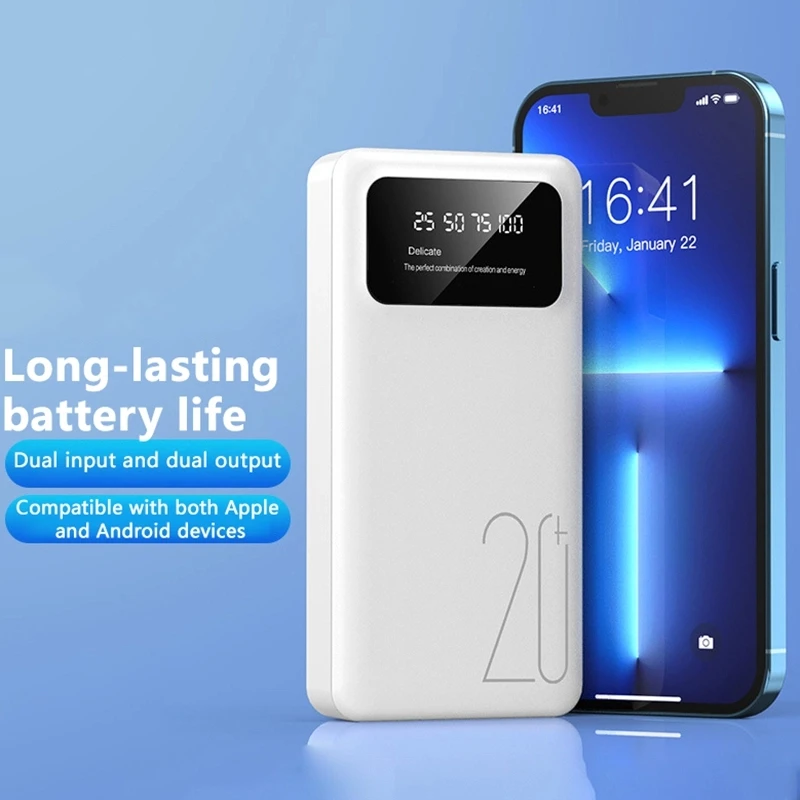 VIVO 200000mAh قوة البنك المحمولة عالية السعة شاحن السفر شحن سريع 2-Output بطارية حزمة آيفون سامسونج Xiaomi #4