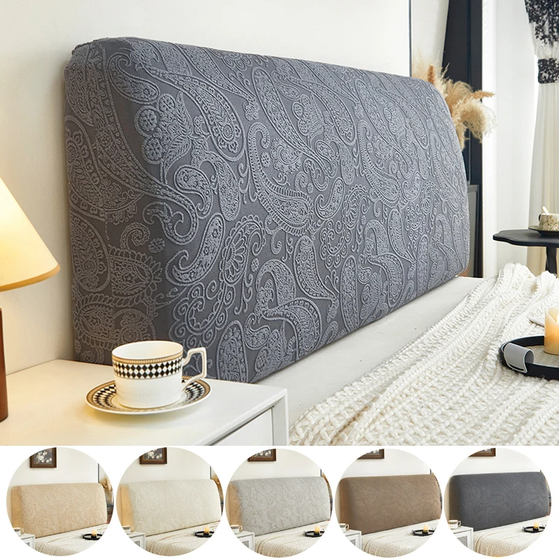 Fundas elásticas para cabecera de cama tamaño Queen King, funda protectora jacquard a prueba de polvo para decoración de dormitorio