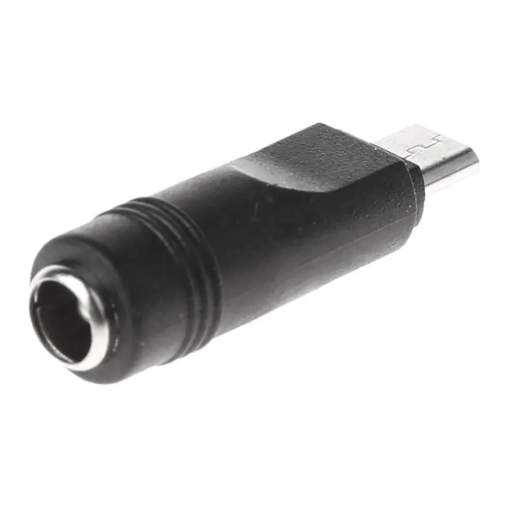 USB Male Paired with 5.5 x 2.1 mm Female DC Receptacle Adapter for Powering DC Devices from USB Charging Infrastructure
