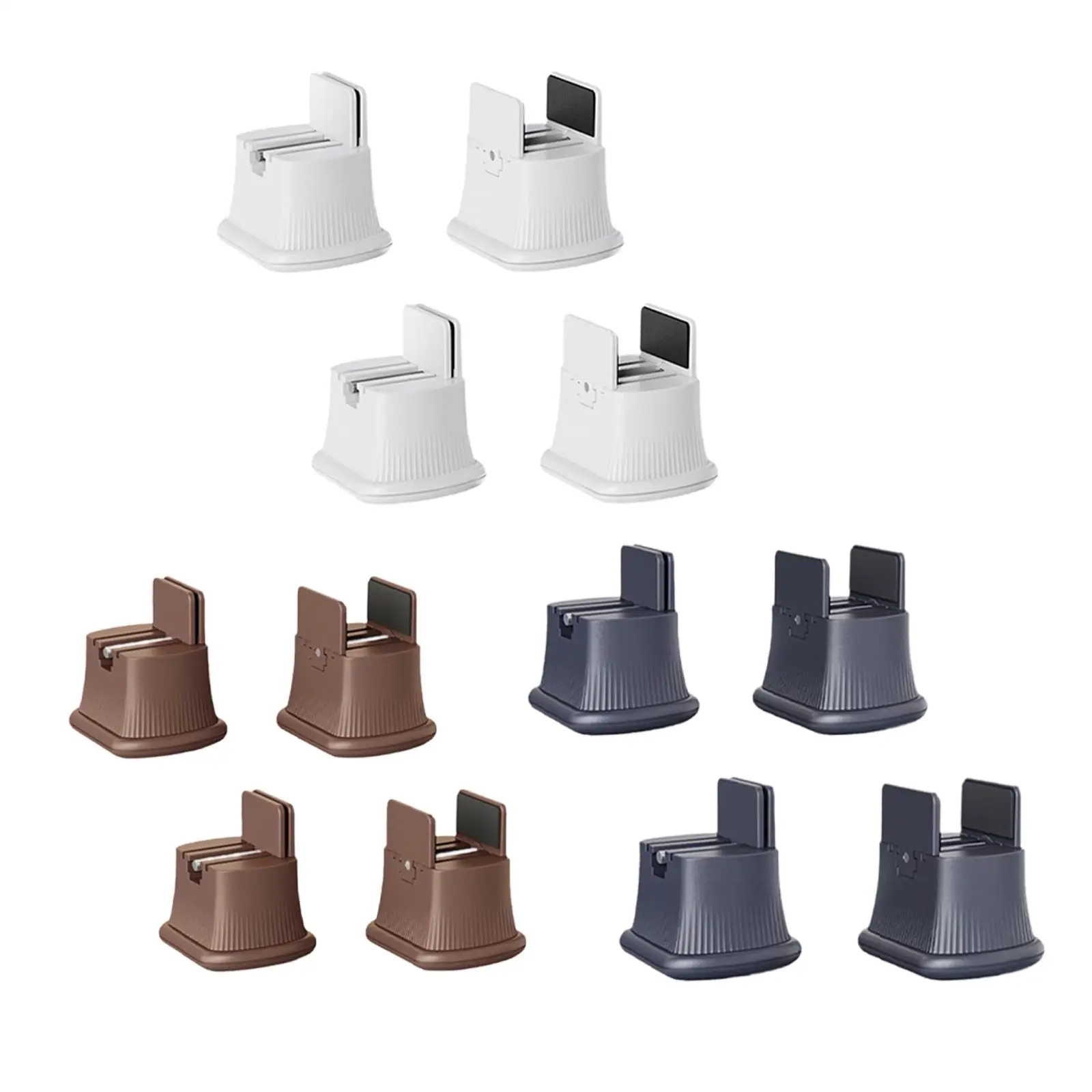 

4Pcs Bed Leg Risers Heavy Duty Portable Non Slip Support Height Extenders Furniture Risers for Desk Couch Bed Office Accessories
