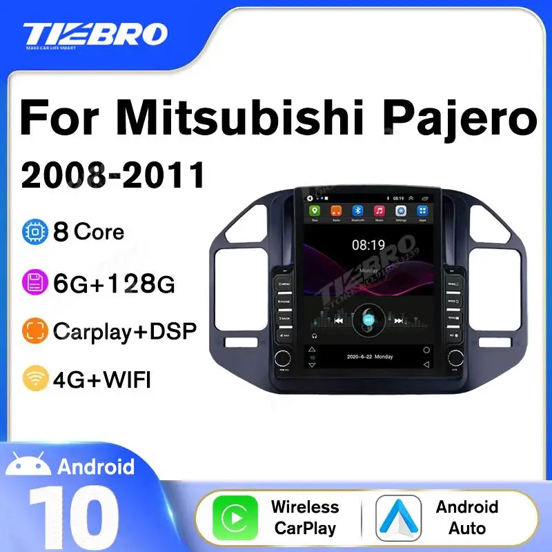 

Tiebro Car Radio For Mitsubishi Pajero V73 V68 2008-2011 Android10 Autoradio Navigation GPS Multimedia Player Carplay Headunit