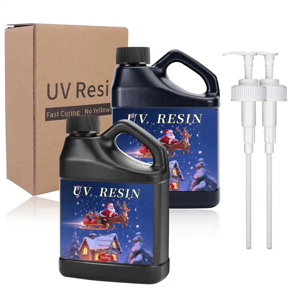 100-1000g Christmas Transparent UV Resin Hard Type Ultraviolet Solar Fast Curing Epoxy Resin Glue For DIY Craft Jewelry Casting