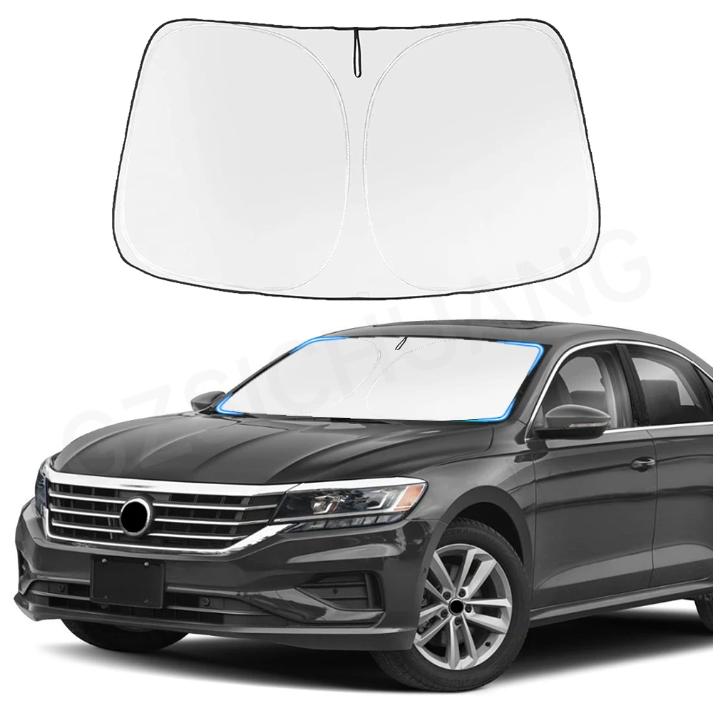 Car Windshield Sun Shade Covers Visors Auto Front Window Sunscreen Parasol Coche For VW Passat  2012-2022 Sunshade Accessories