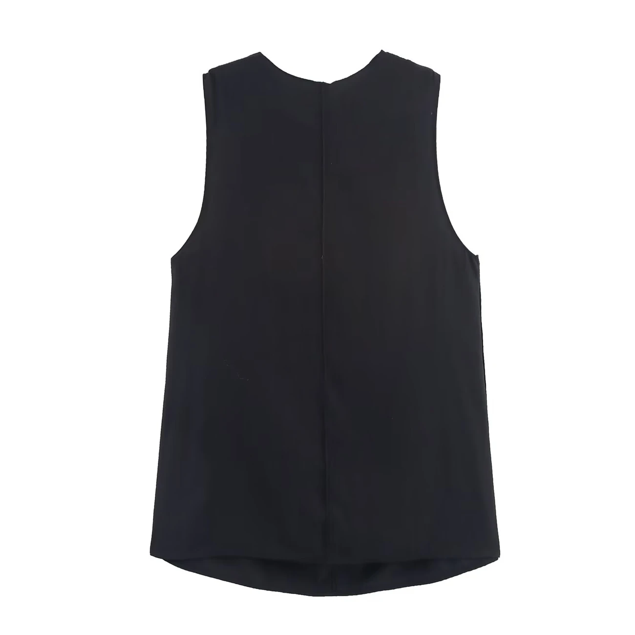 قميص نسائي كاجوال هالتر مع بروش وياقة عنق موضة 2025 تصميم جديد