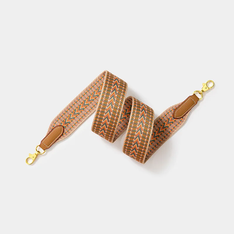 Classic Pattern Hand Woven Bag Strap For Hermes Kelly Herbag Evelyne Shoulder Bag Handbag Replacement Canvas Wide Shoulder Strap