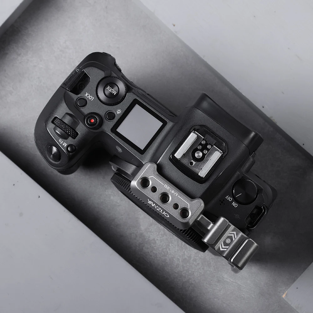 YANZUO-plataforma de jaula para cámara Canon EOS R, funda protectora con mango lateral para micrófono con luz LED, piezas de expansión DSLR