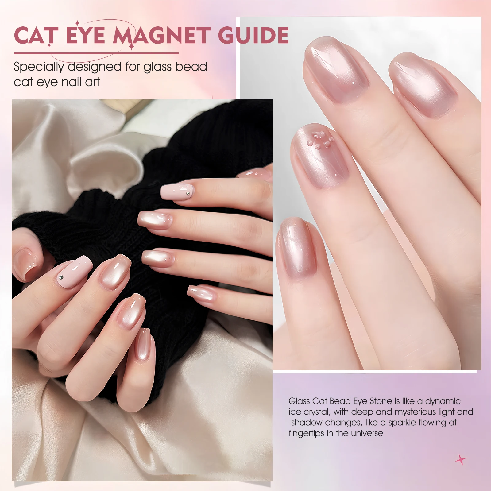 Cat Eye Nagel Magnet Assistent Halter Pad für Nail Art Magnetische Gel Polnisch Guide Tool Anfänger DIY Magnetische Nagel Helfer – Detail 5