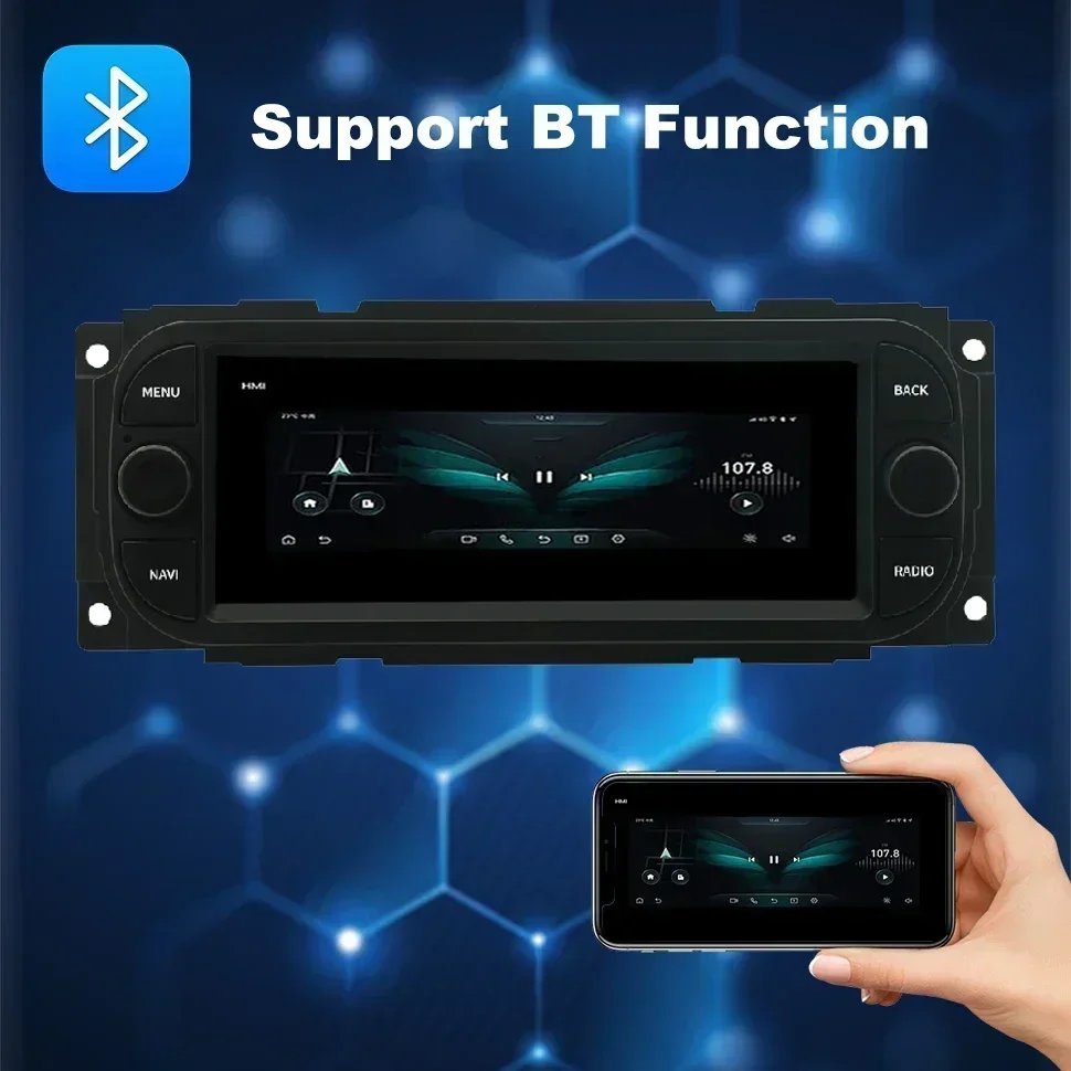 SEPTON Car Radio Stereo for JEEP Grand Cherokee Liberty Wrangler Chrysler 2002-2006 Car Screen Automovie Multimedia Android Auto